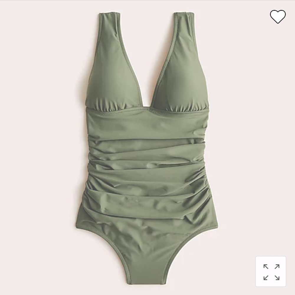 J. Crew Olive Green One Piece Swimsuit